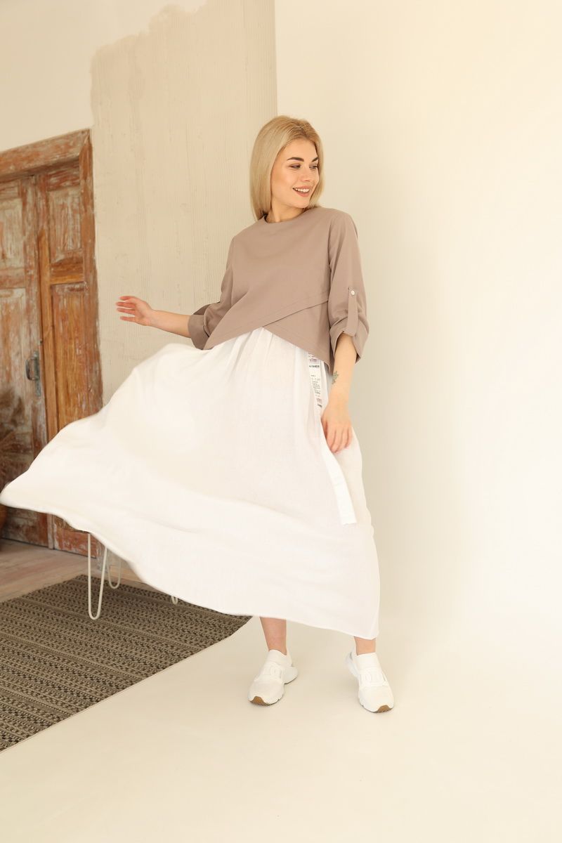 Платья Amberа 276.1 кофе+молоко