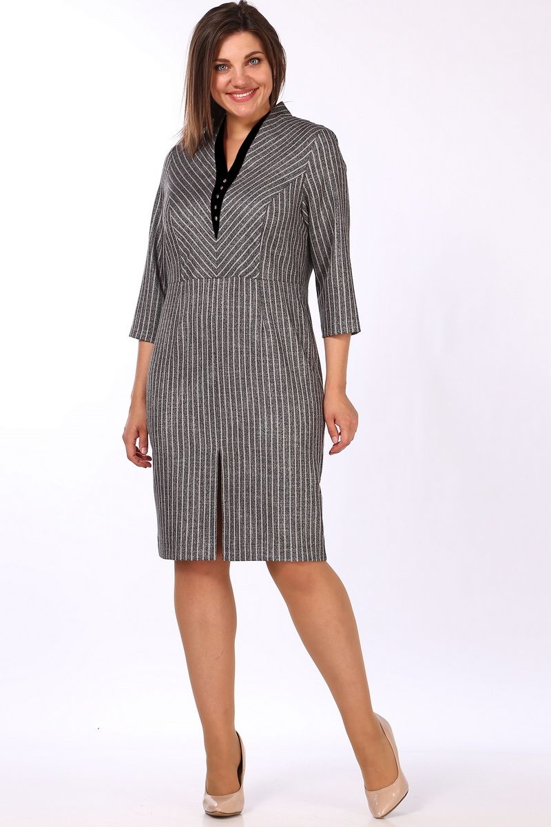 Платья Lady Style Classic 1720/1 серый_розовый