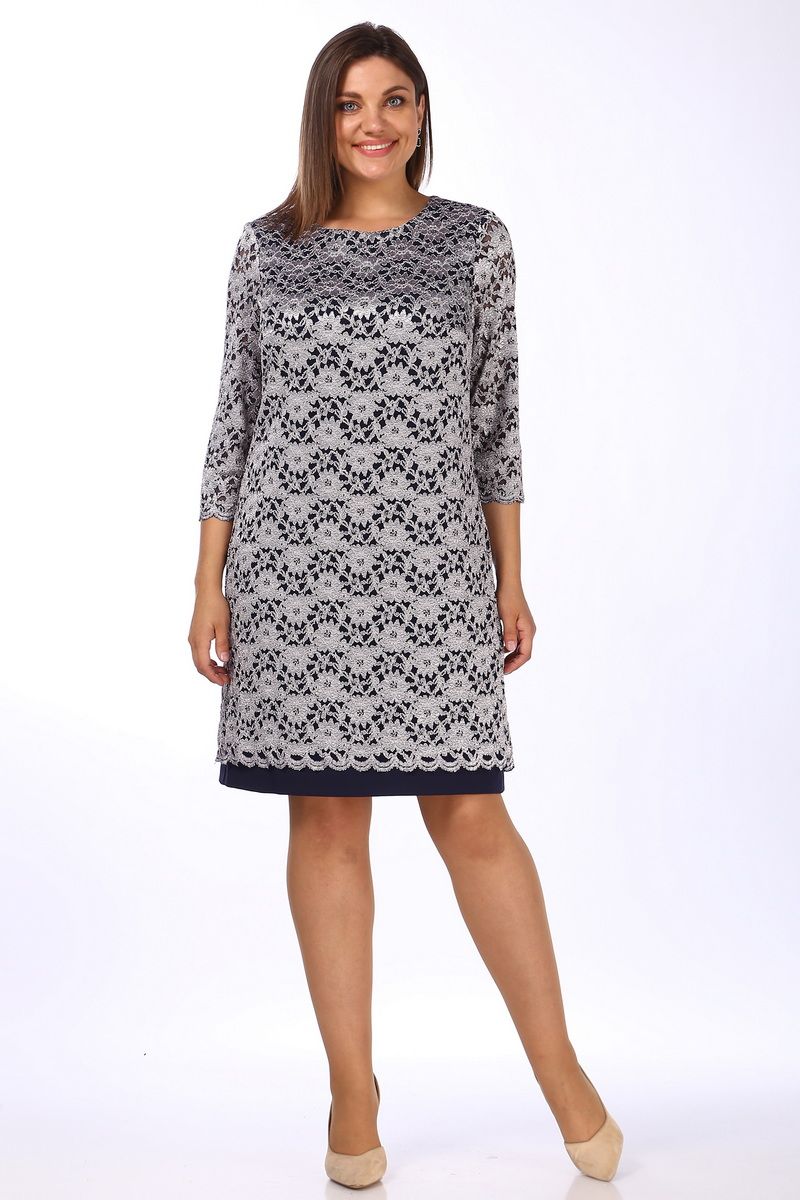 Платья Lady Style Classic 1493/12 темно-синий_серый