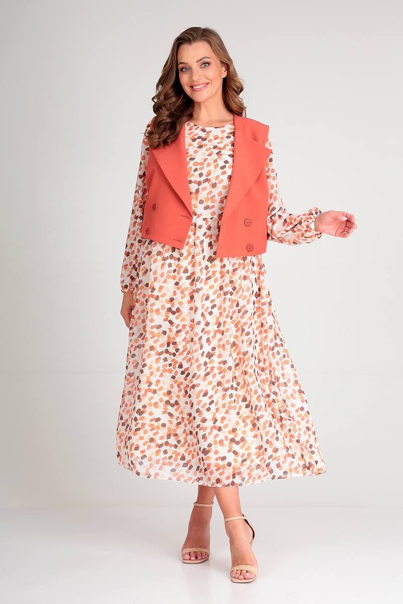 Плательный комплект Liona Style 813 терракот