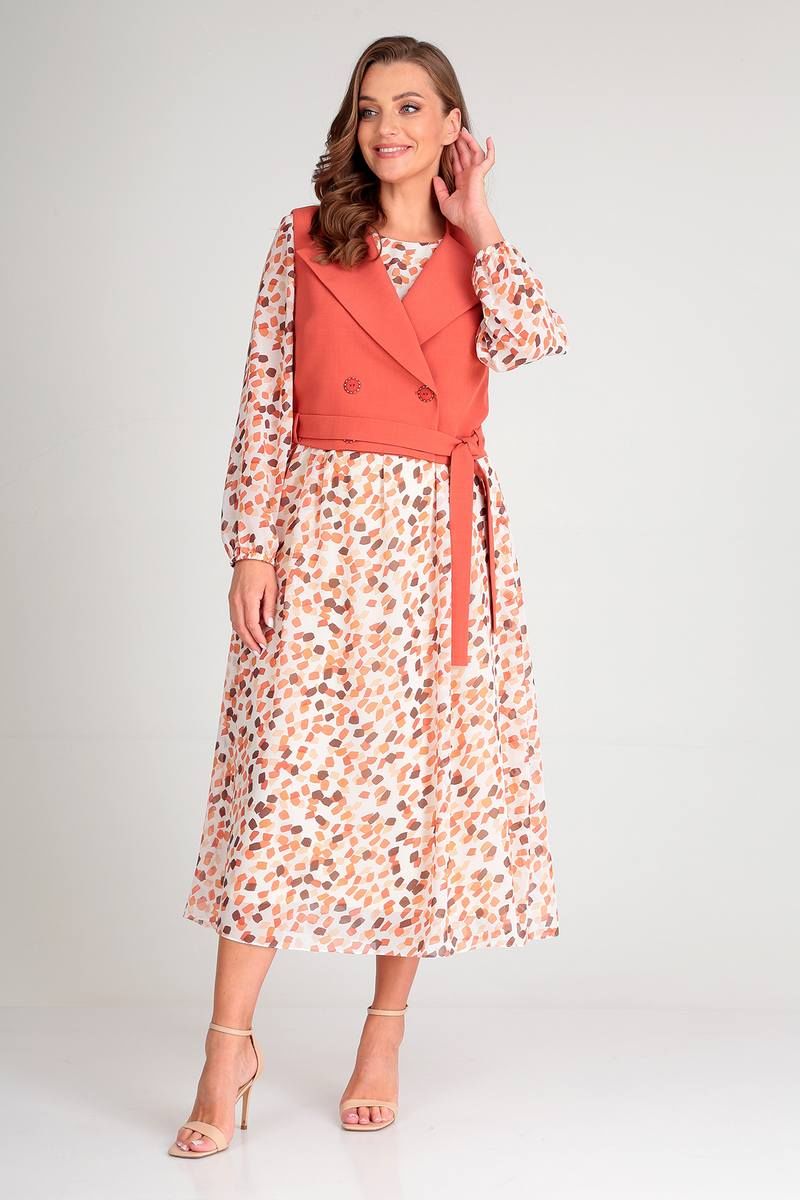 Плательный комплект Liona Style 813 терракот