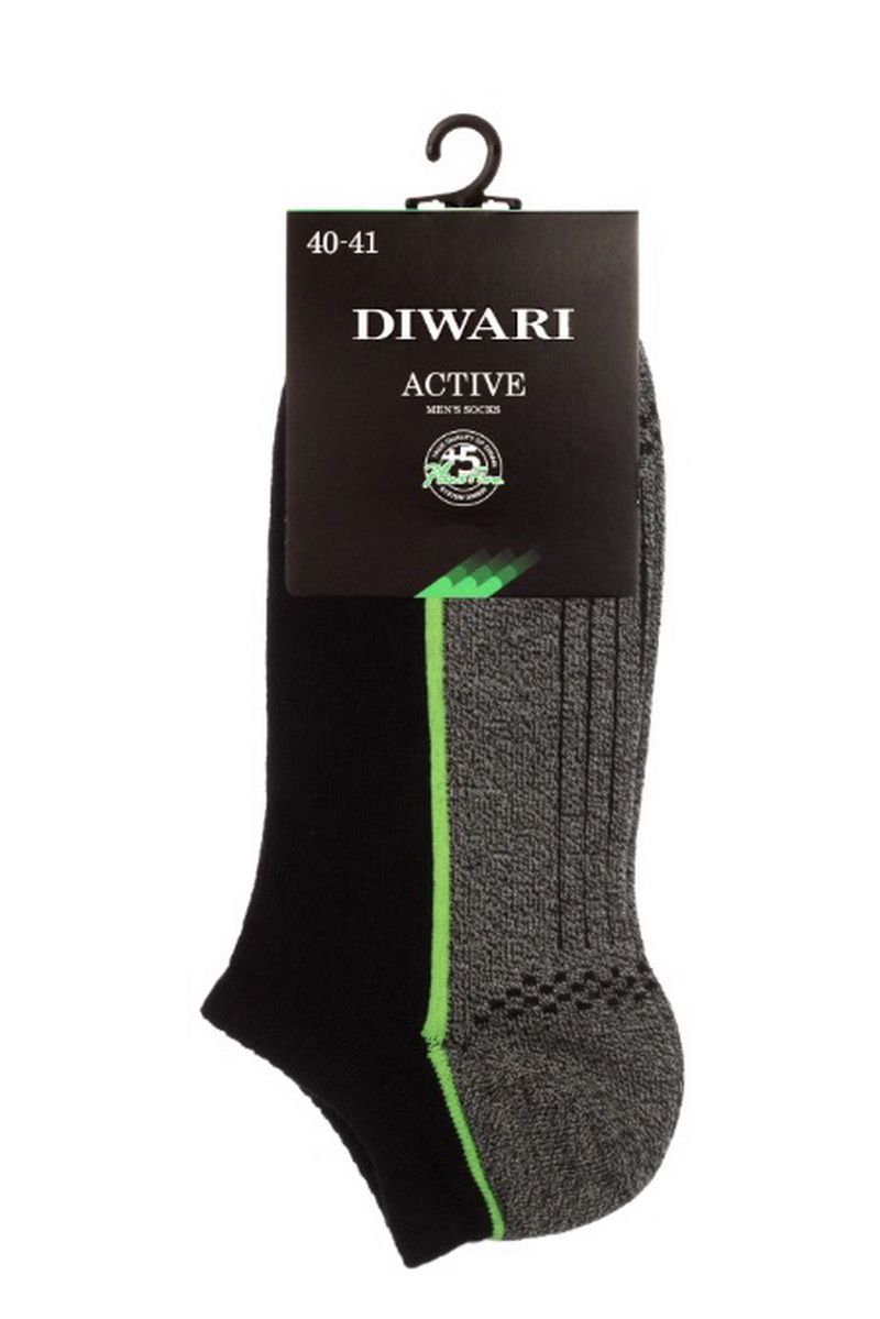 Носки и гетры Conte Elegant DIWARI_ACTIVE_ультракороткие_044 черный-серый