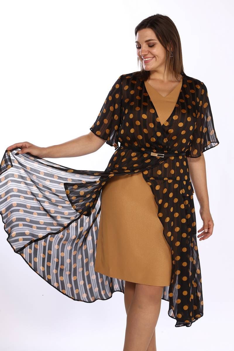 Плательный комплект Lady Style Classic 1875 черный_с_кирпичным