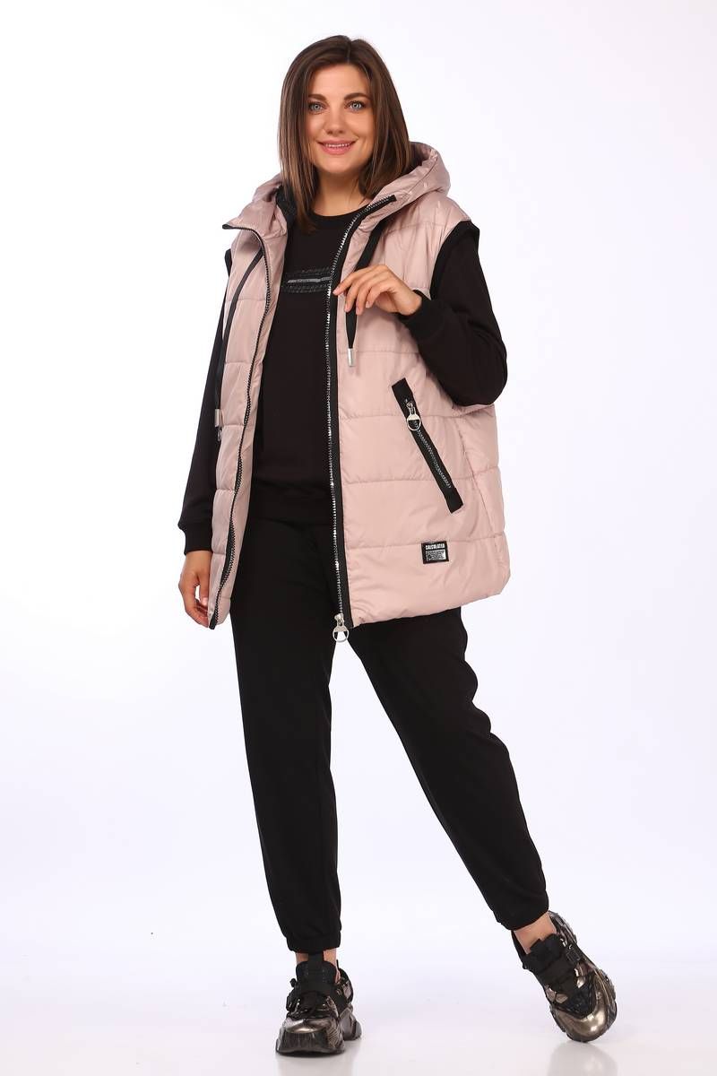 Брючный комплект Lady Secret 2858 пудра+черный