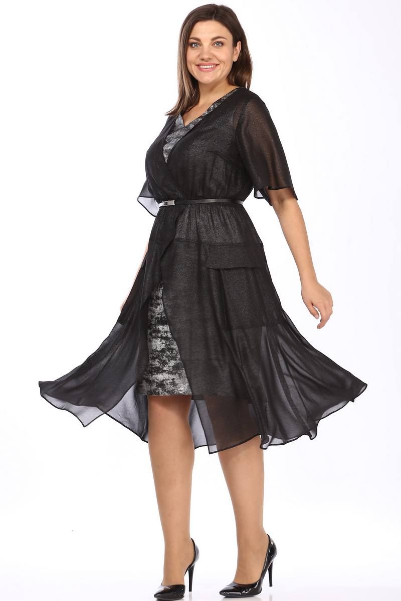 Плательный комплект Lady Style Classic 1875/1 черный_с_серым