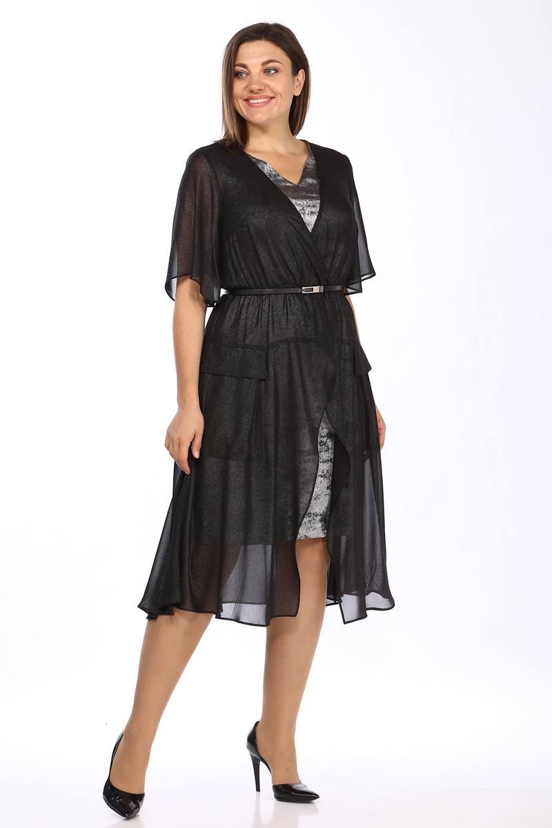 Плательный комплект Lady Style Classic 1875/1 черный_с_серым