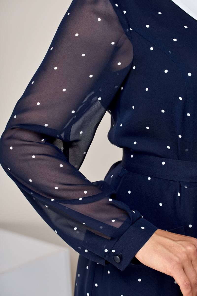Платья Moda Versal П2399 т.синий_горох