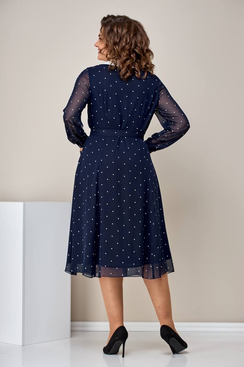Платья Moda Versal П2399 т.синий_горох