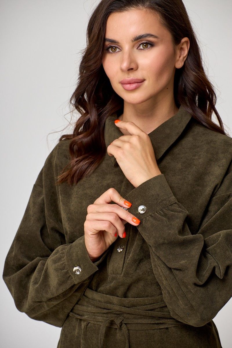 Платья Anelli 1169 оливковый_хаки
