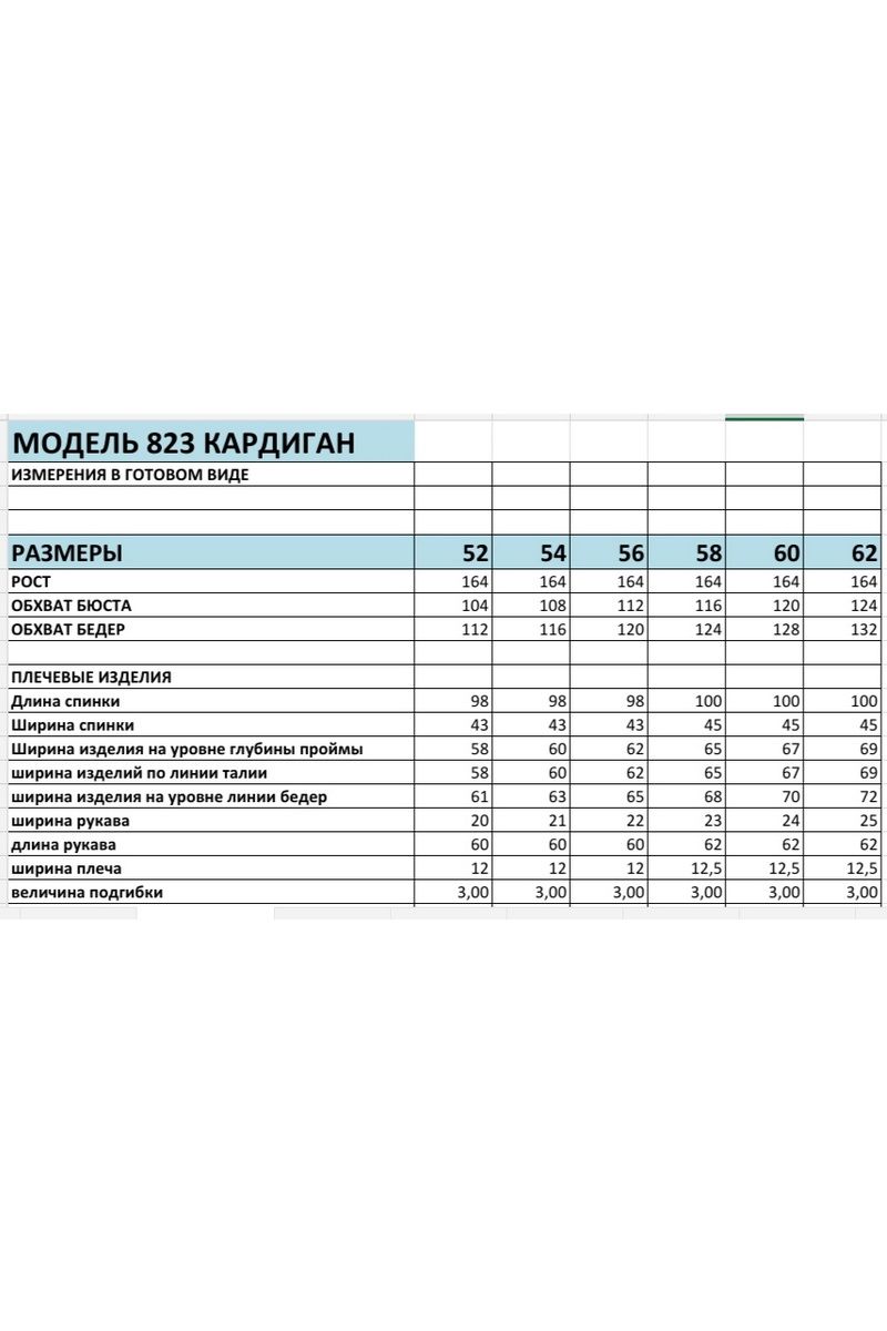 Кардиганы БагираАнТа 823 мята