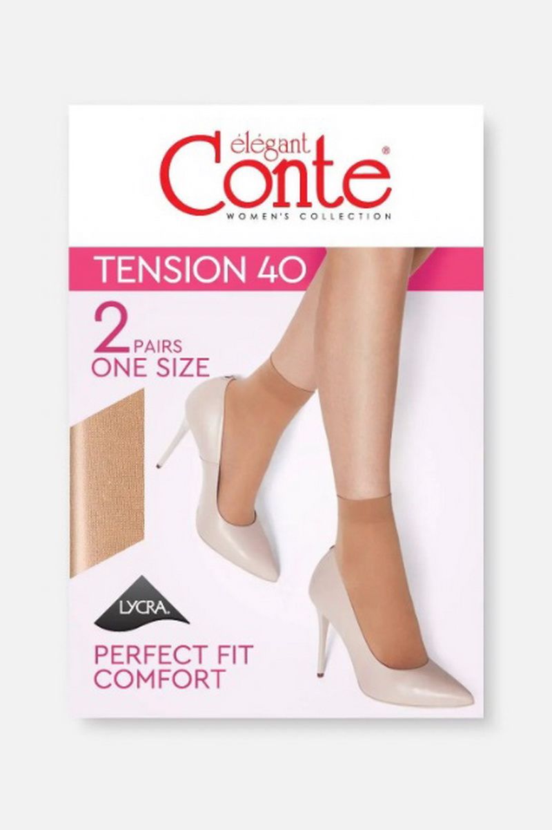 Носки и гольфы Conte Elegant Tension_40_(2_пары)_23-25_Nero