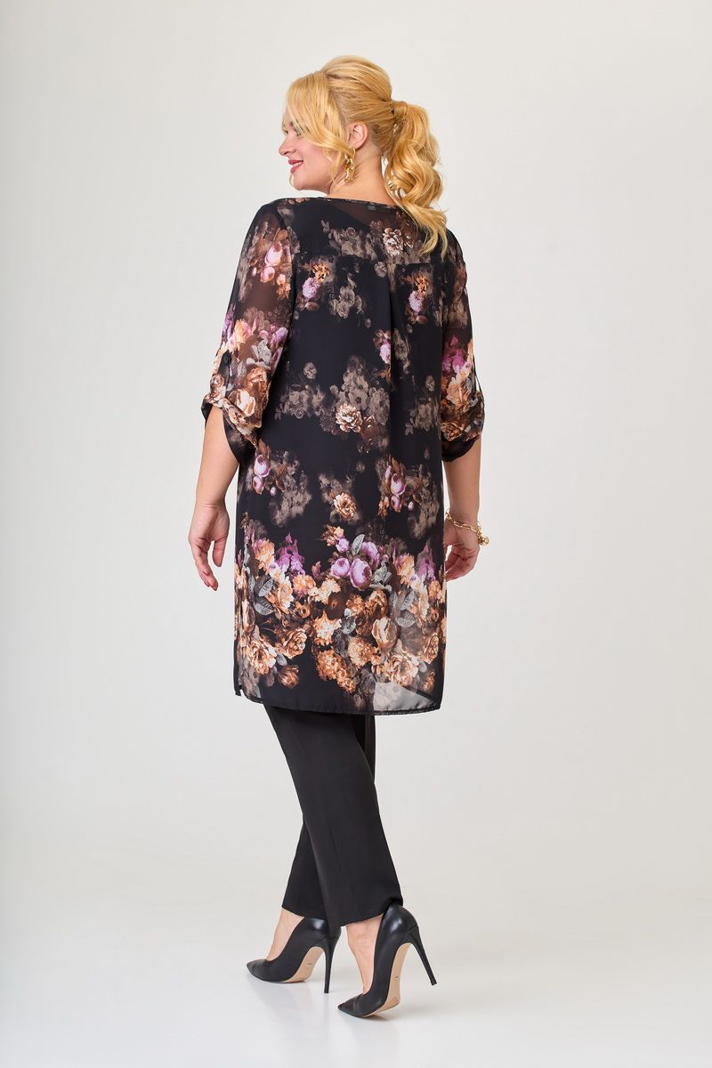 Брючный комплект Svetlana-Style 970-2021 черный+цветы