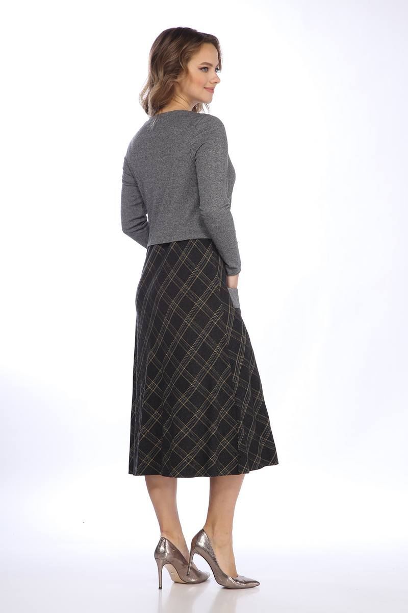 Платья Lady Style Classic 2021/2 черный_с_серым