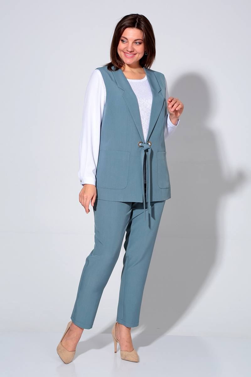 Брючный комплект Liona Style 860 пепельно-голубой