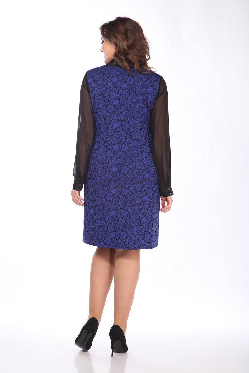 Платья Lady Style Classic 990 черный_с_васильковым