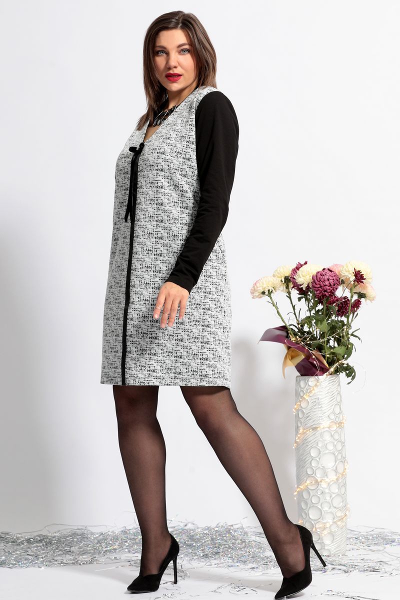 Платья BegiModa 1021 черно-белый