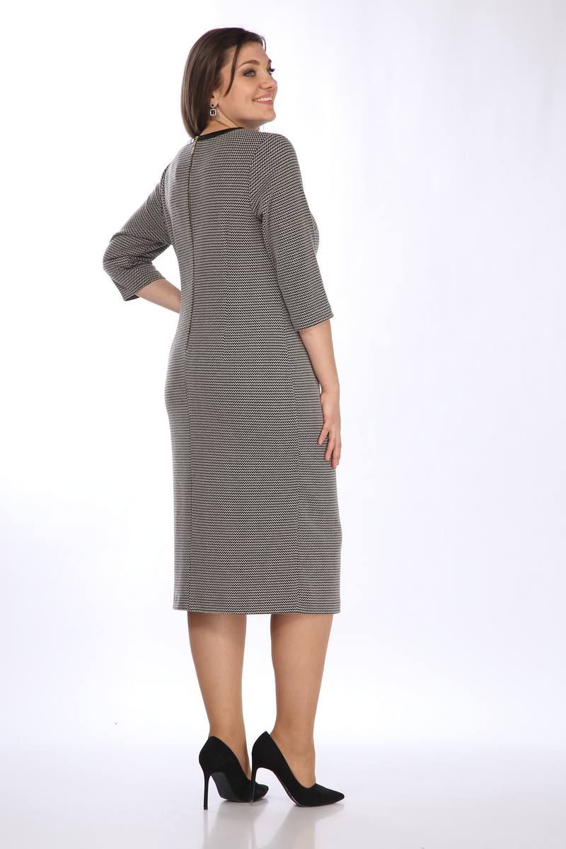 Платья Lady Style Classic 963/1 серый_с_черным