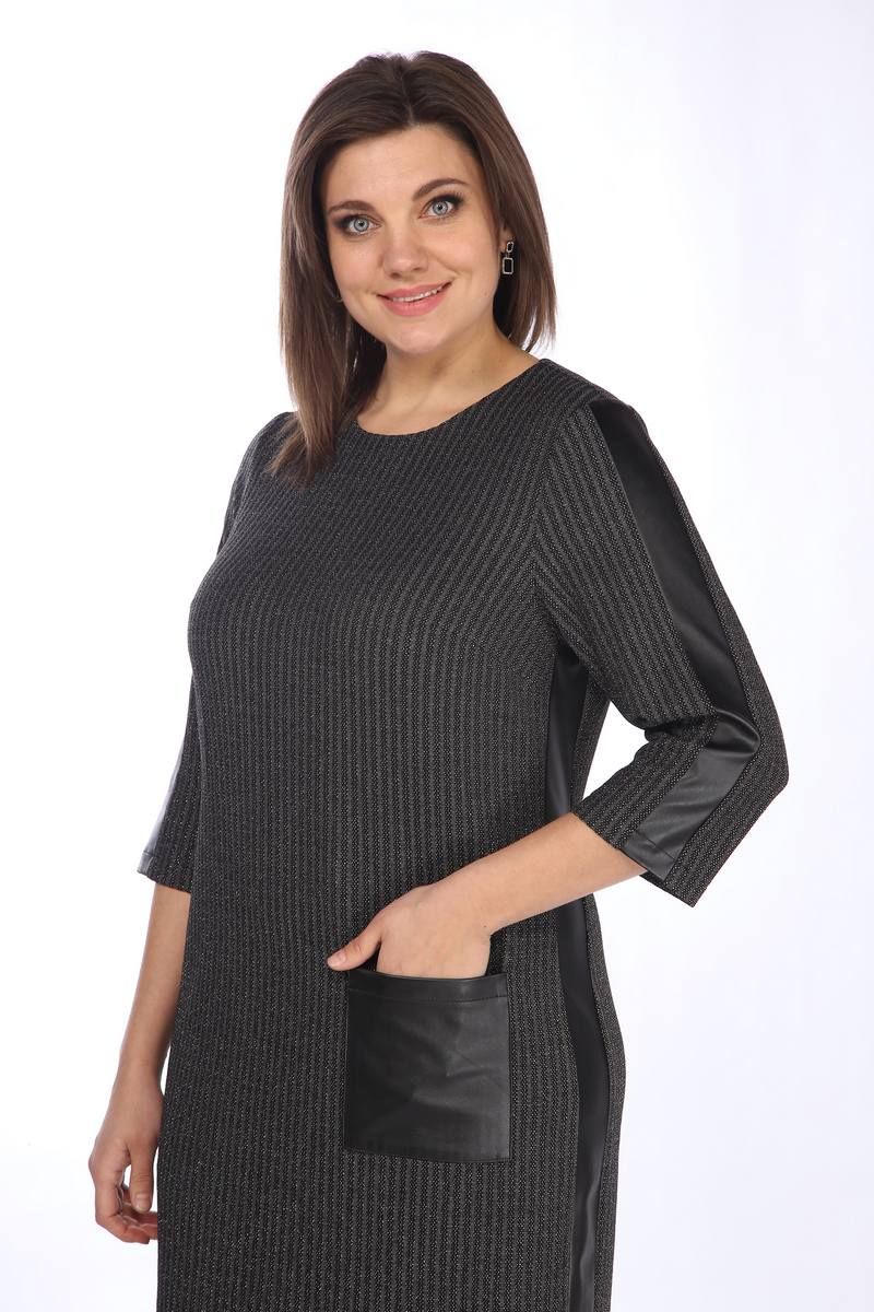 Платья Lady Style Classic 1704/3 графитовый_с_черным