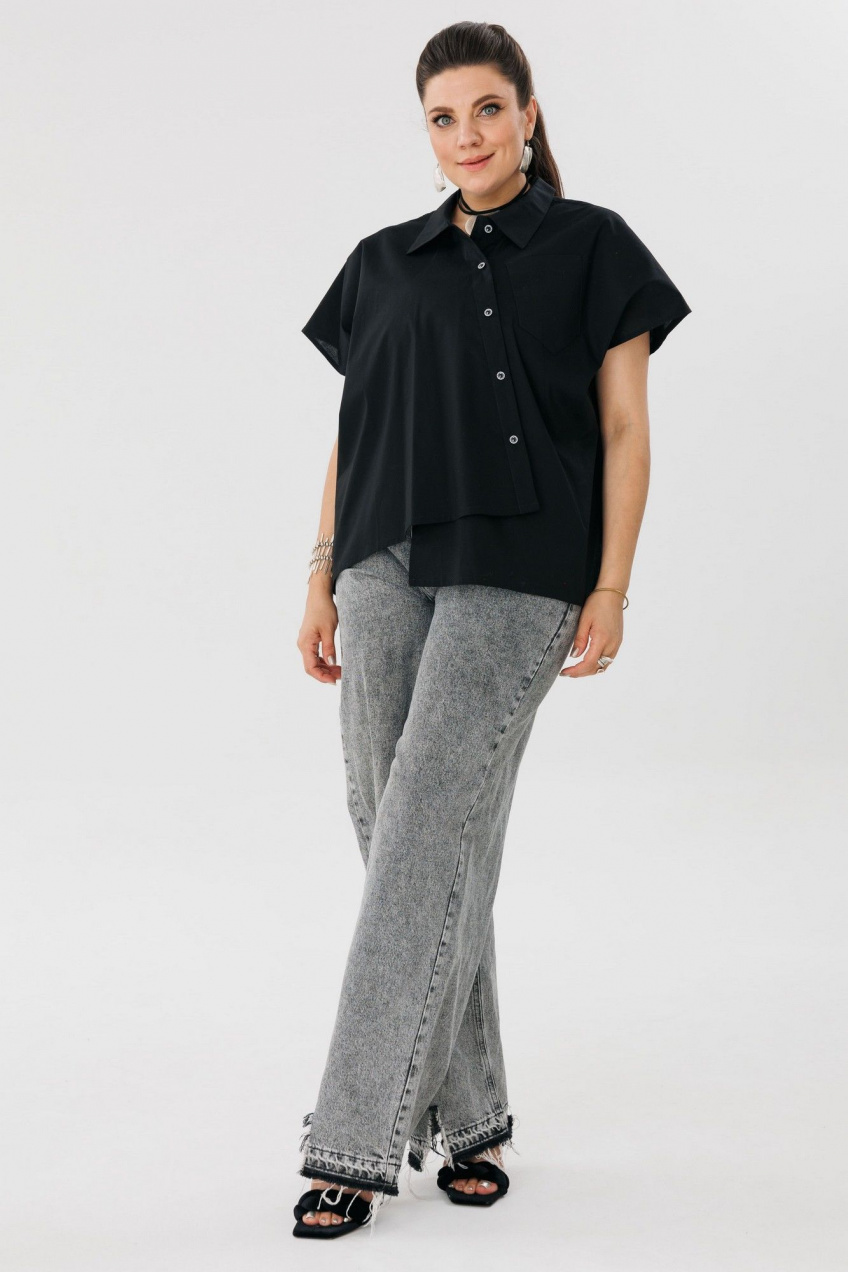 Рубашка свободного кроя на пуговицах Anelli 1530 янь 3