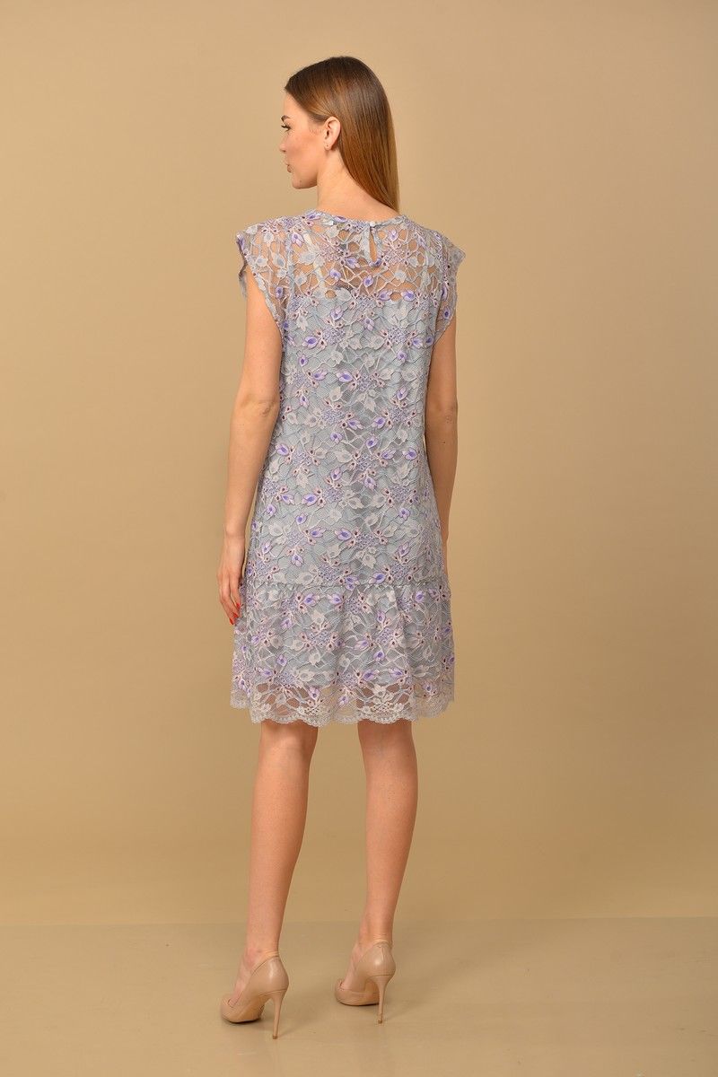 Платье Lady Style Classic 1784 серый_синий 3