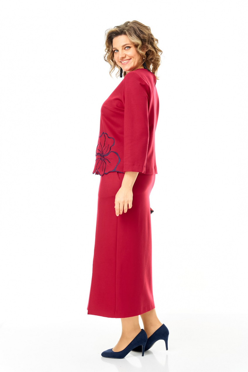 Джемпер, юбка Michel chic 1469 красный 4