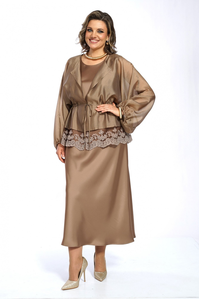 Блуза, платье Alani Collection 2668 золото 3