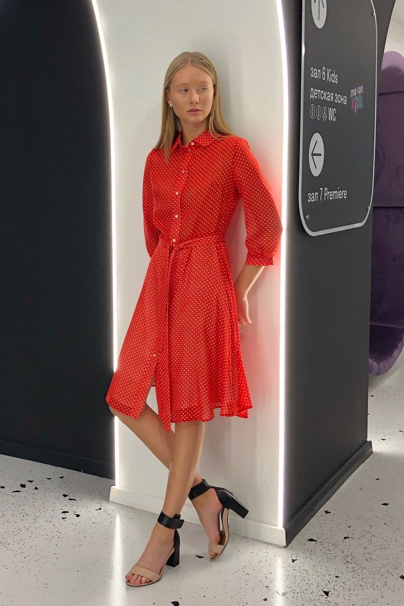 Платья i3i Fashion 102/2 красный_горох