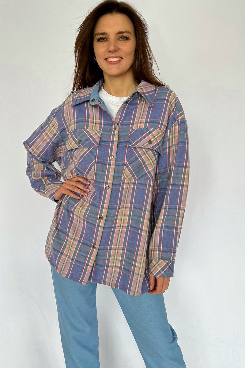 Рубашки i3i Fashion 202/2 голубая_клетка
