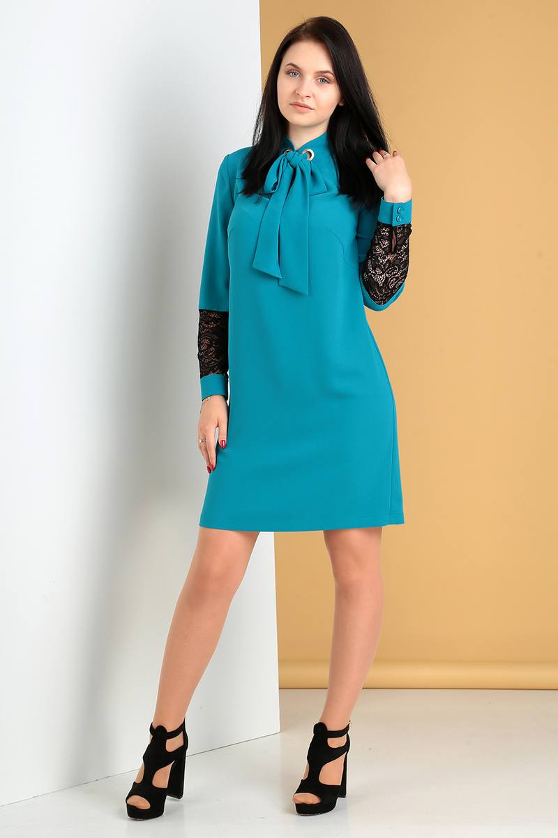 Платья Liona Style 708 бирюза