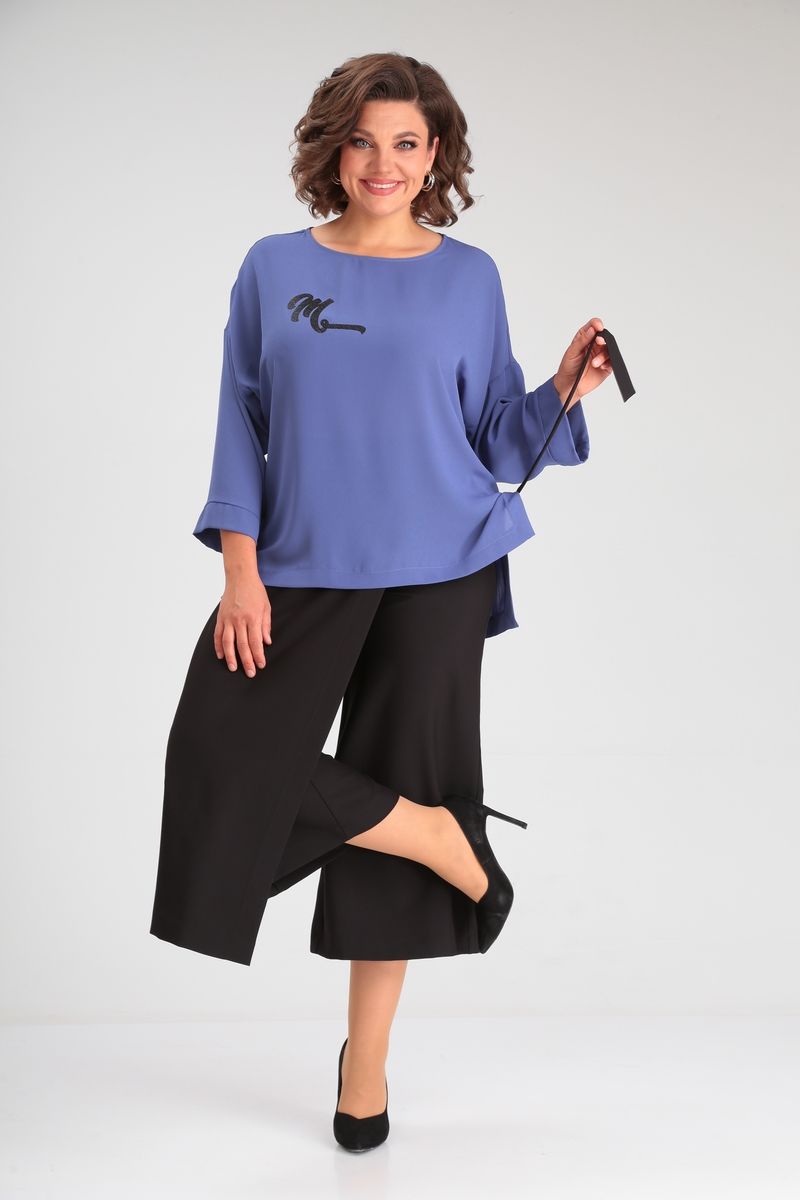Комплекты брючные Michel chic 1350 синий-черный