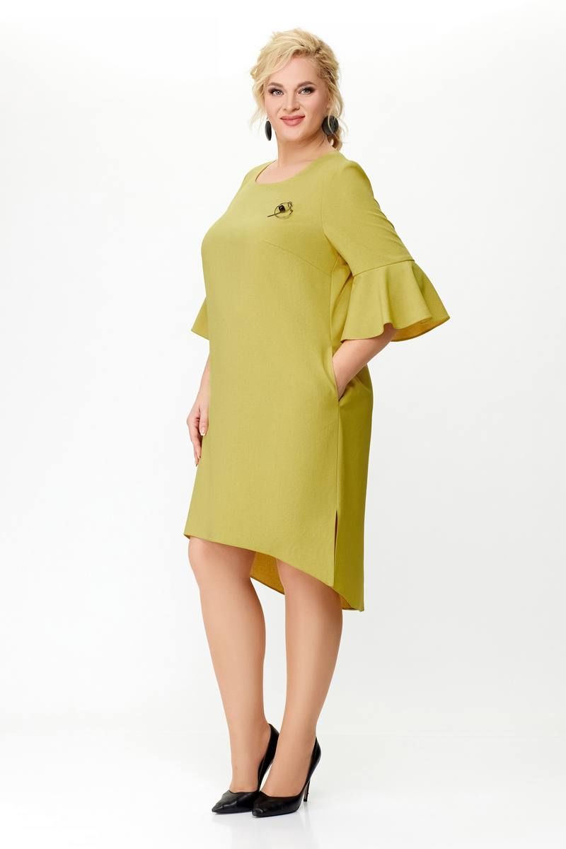 Платья Swallow 680 оливково-горчичный