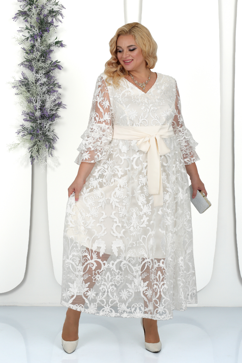 Платья Ninele 7436 молочный