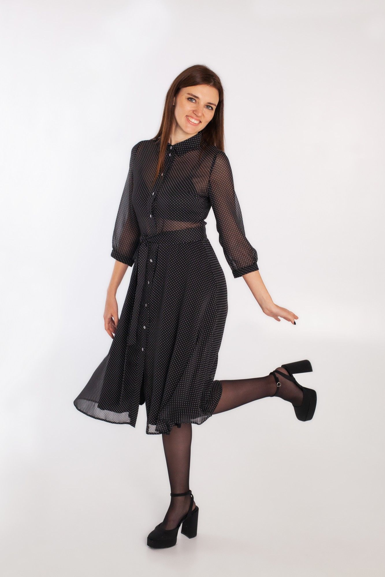 Платья i3i Fashion 102/1 черный_горох