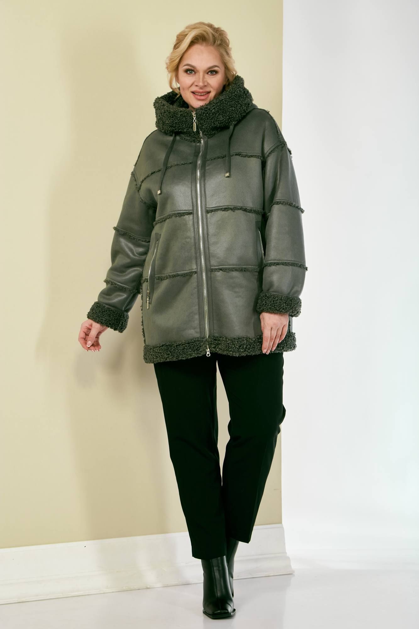 Шубы и дублёнки Shetti 2137 олива