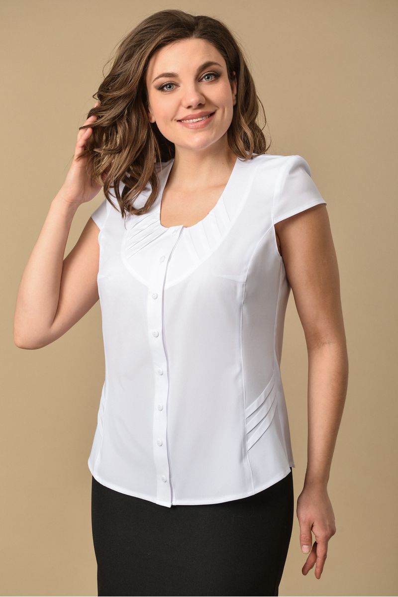 Блузы MIRSINA FASHION 1239 белый