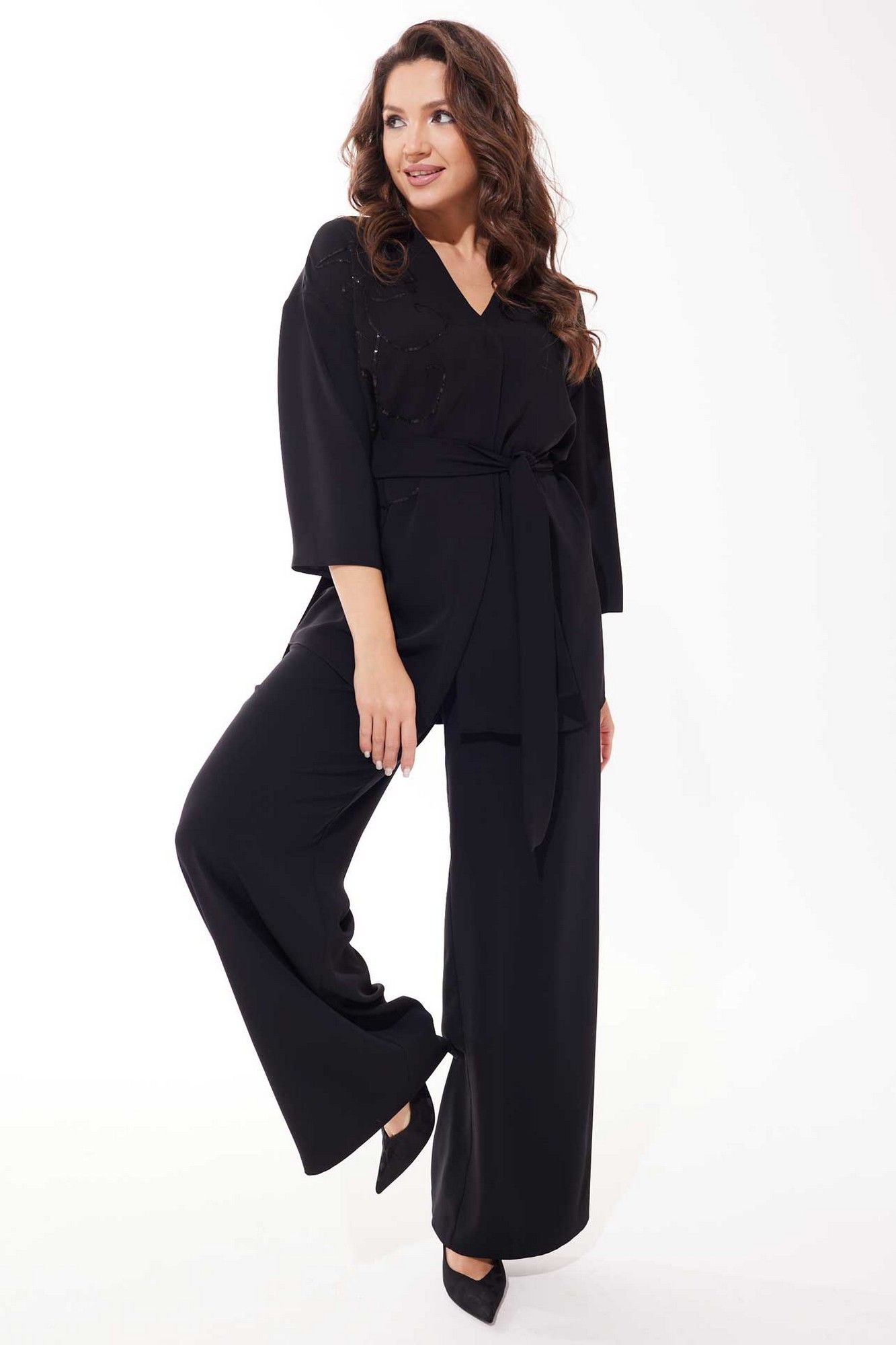 Брючные костюмы Mislana С1043 черный