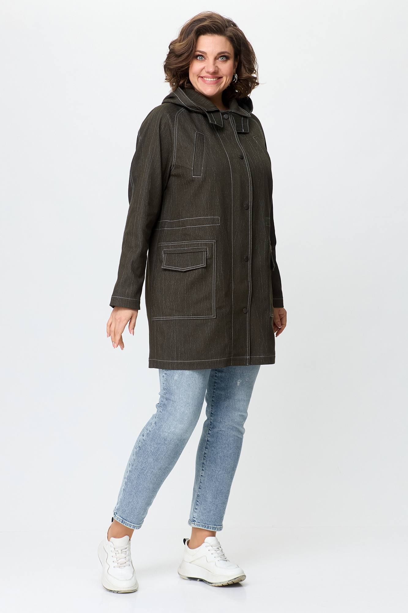 Куртки Zlata 4406 т.оливковый