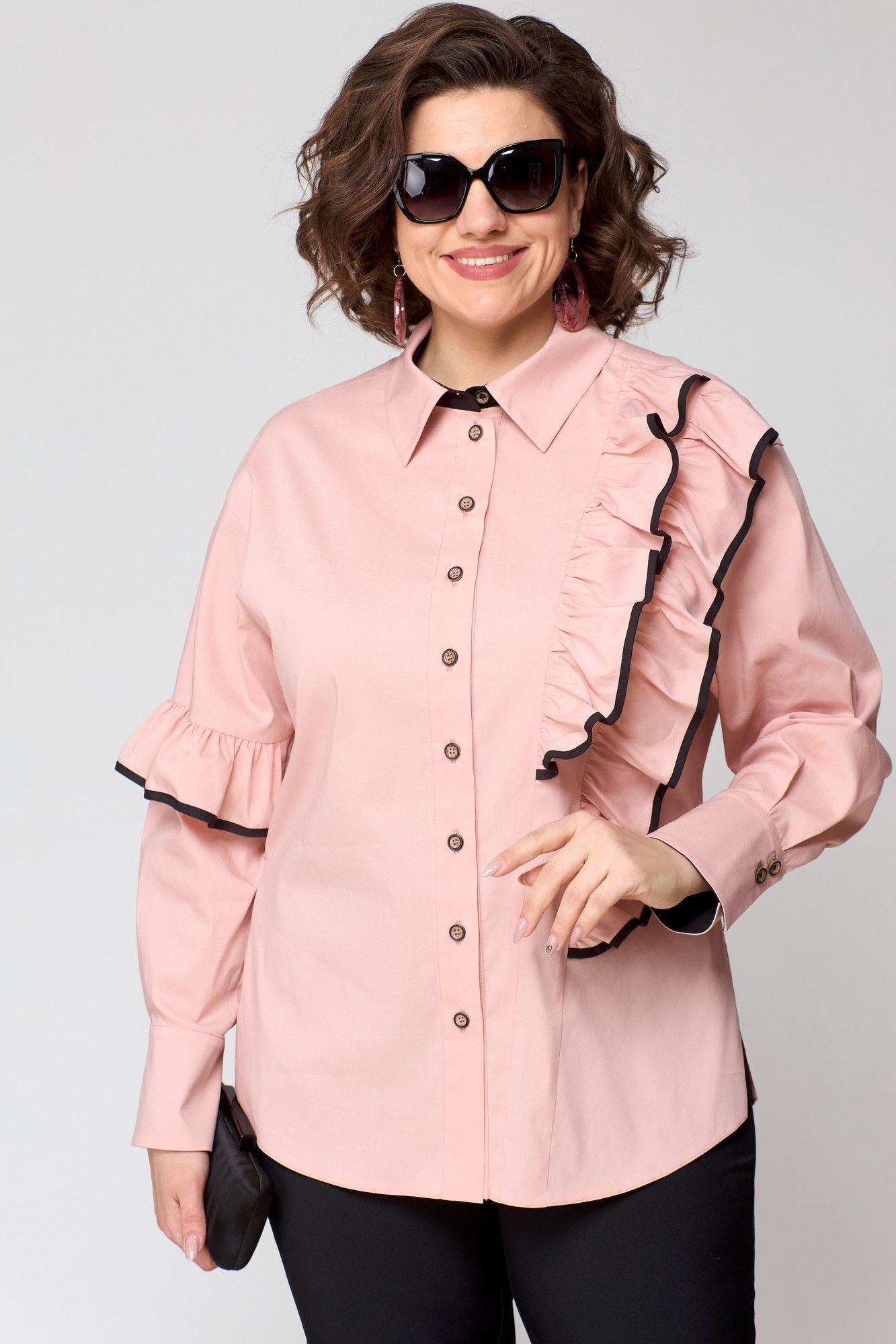 Блузы EVA GRANT 7136-1 нюдовый