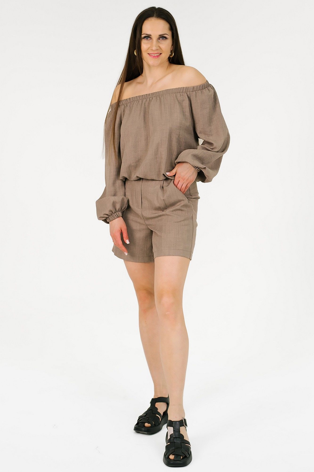Шорты MONA STYLE FASHION&DESIGN 24060-1 капучино