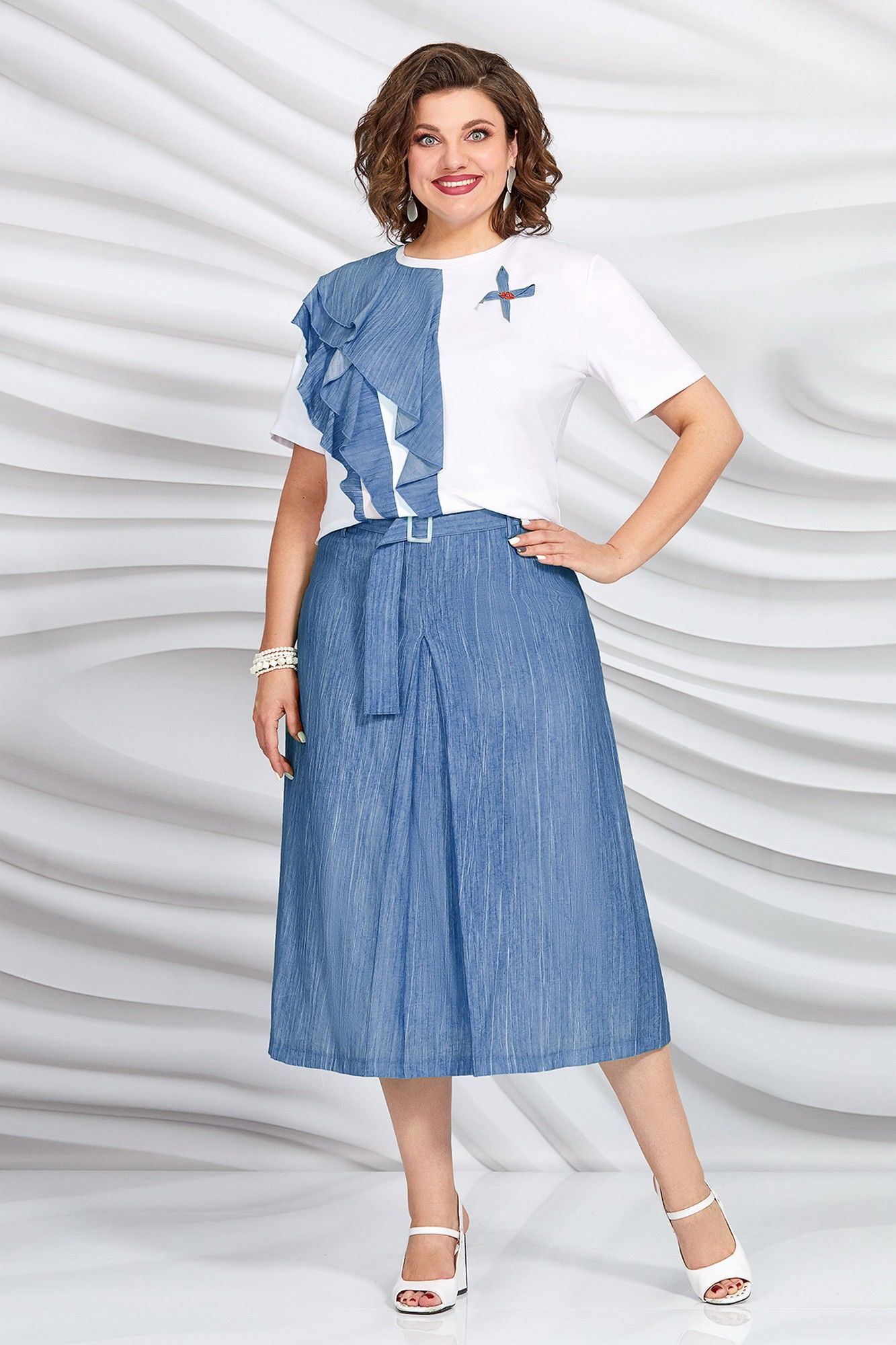 Комплекты юбочные Mira Fashion 5423-2 синий