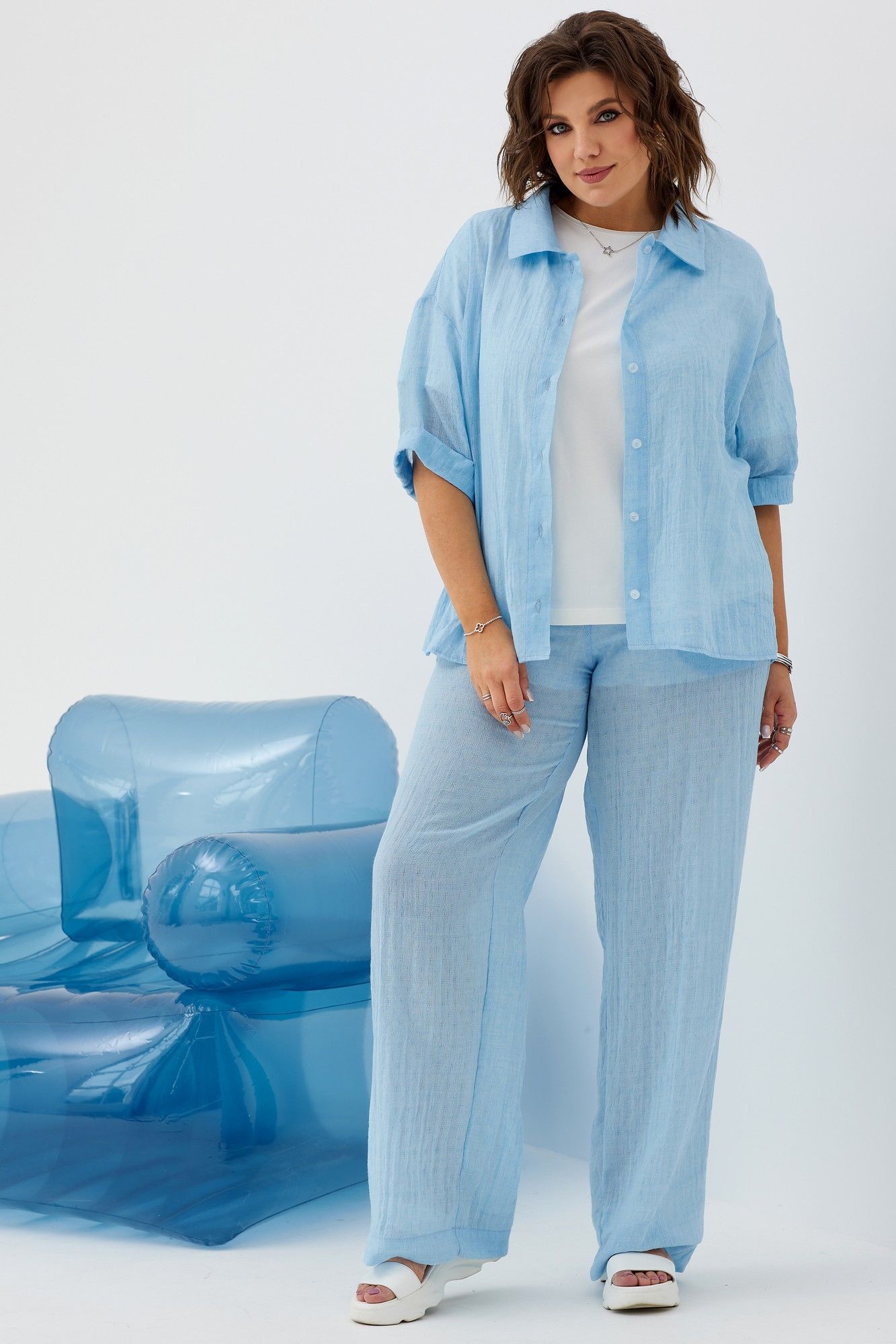 
BegiModa 4095 голубой, Блуза