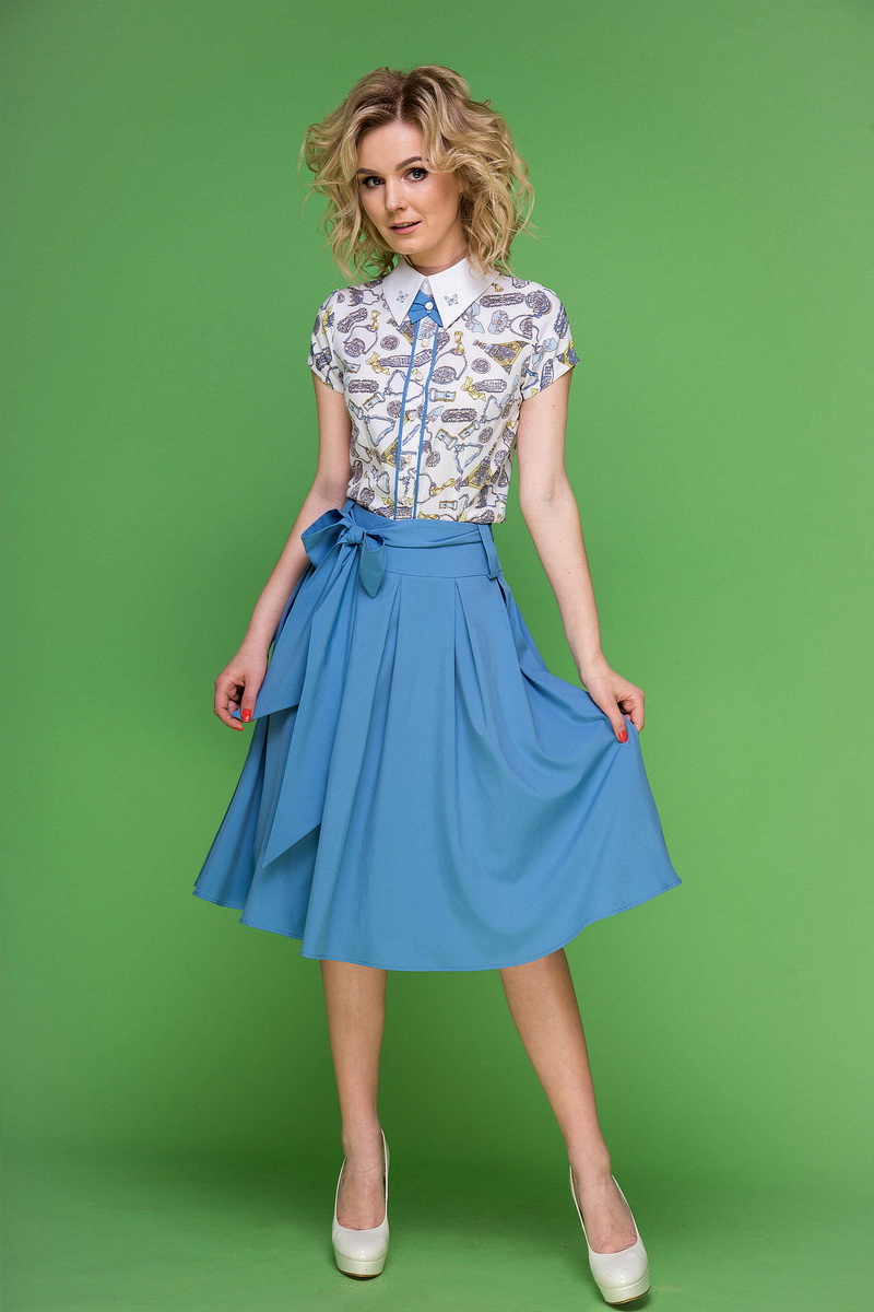 Юбки Euromoda 160 голубой