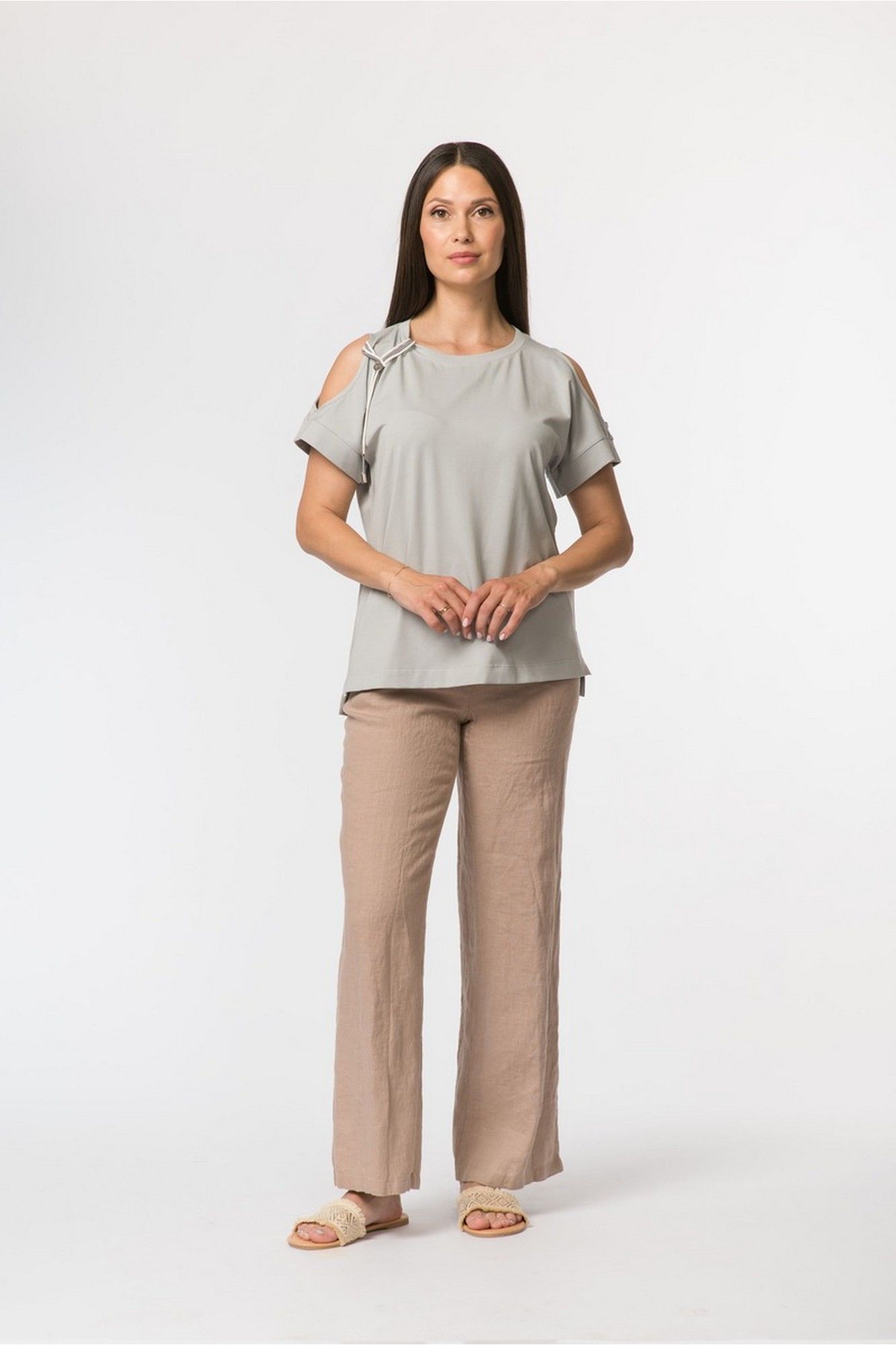 Джемперы FASHION CENTRE Х-3728 серо-голубой