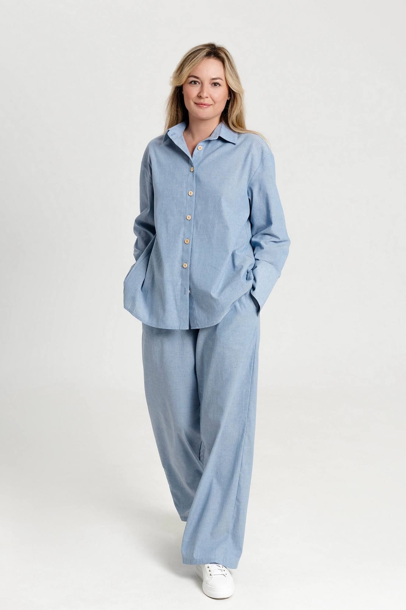 Брюки JuNi Brand БР-001 голубой