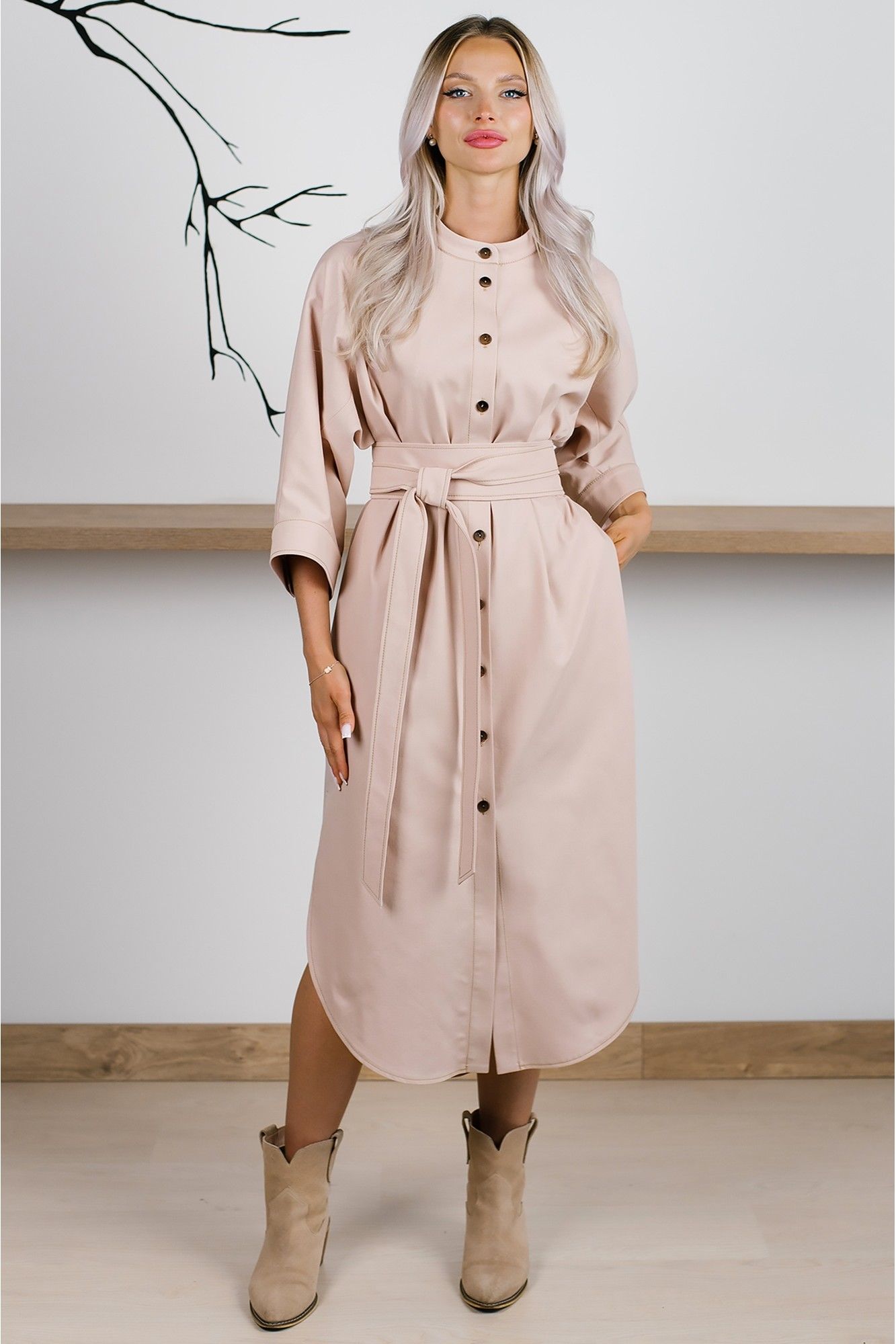 Платья MONA STYLE FASHION&DESIGN 24021 бежевый