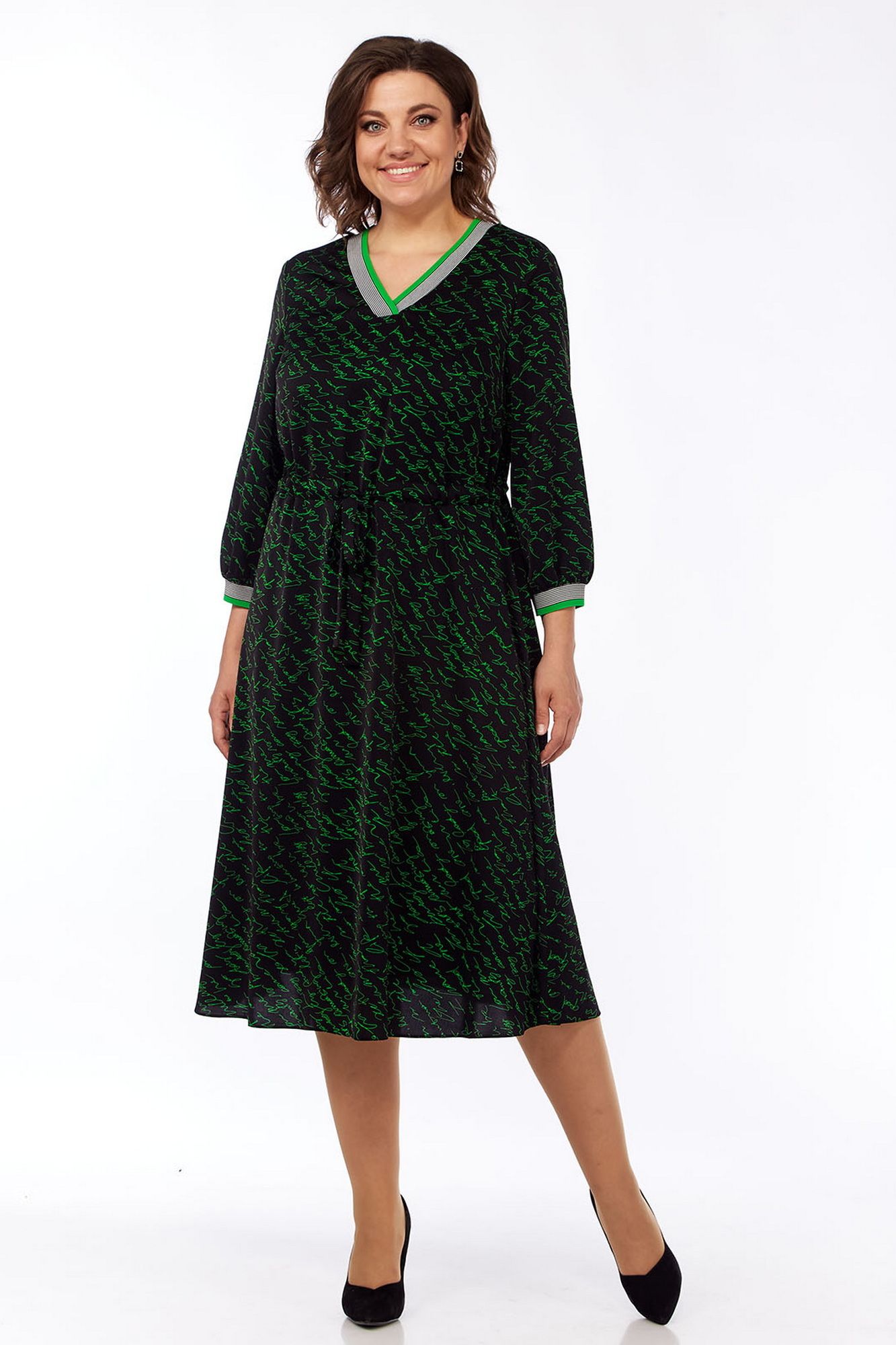 Платья Lady Style Classic 2316/3 черный_зеленый