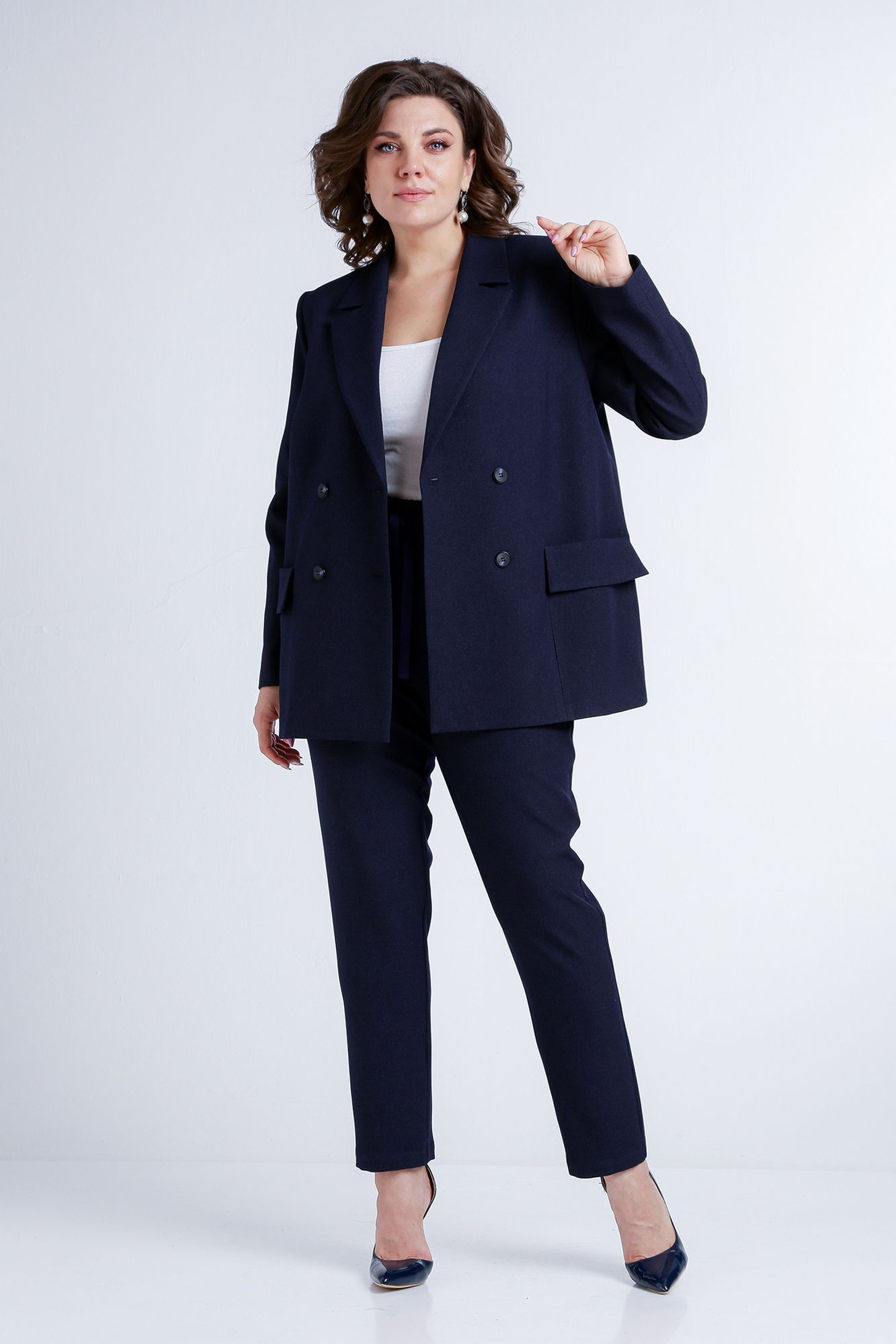 Брючные костюмы Liona Style 858 синий