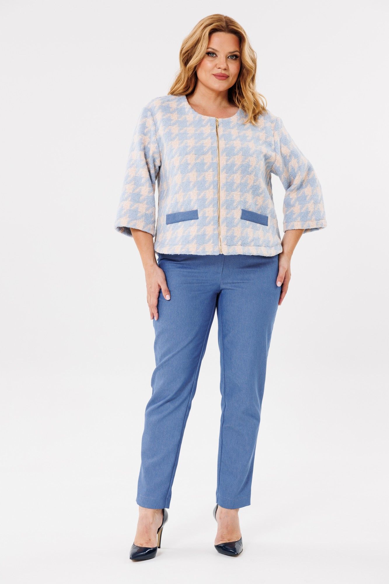 Брючные костюмы Michel chic 1397 голубой,деним