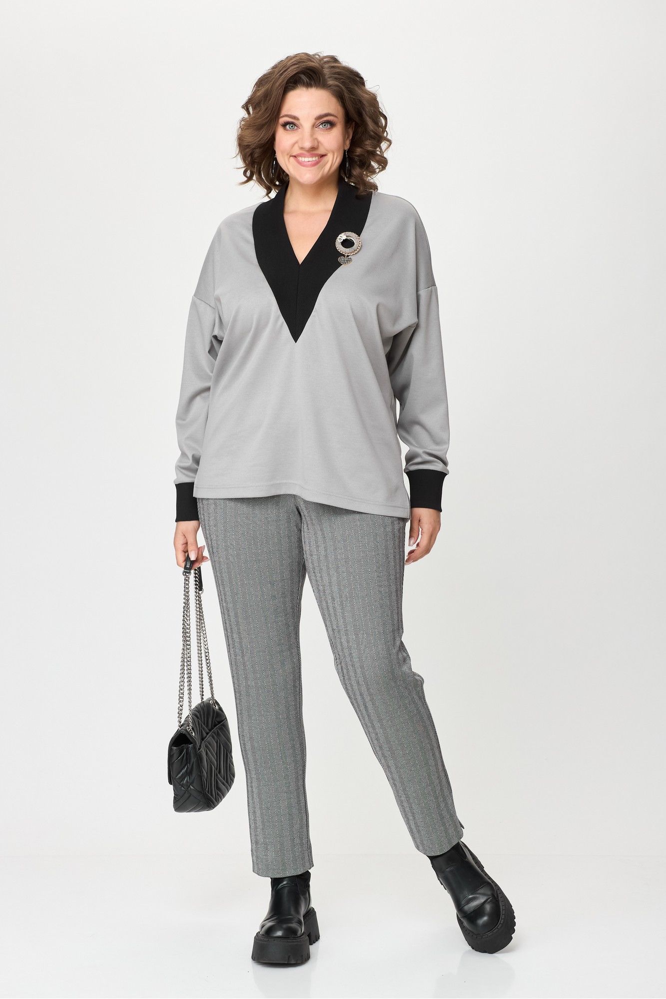 Комплекты брючные Michel chic 1395 серый