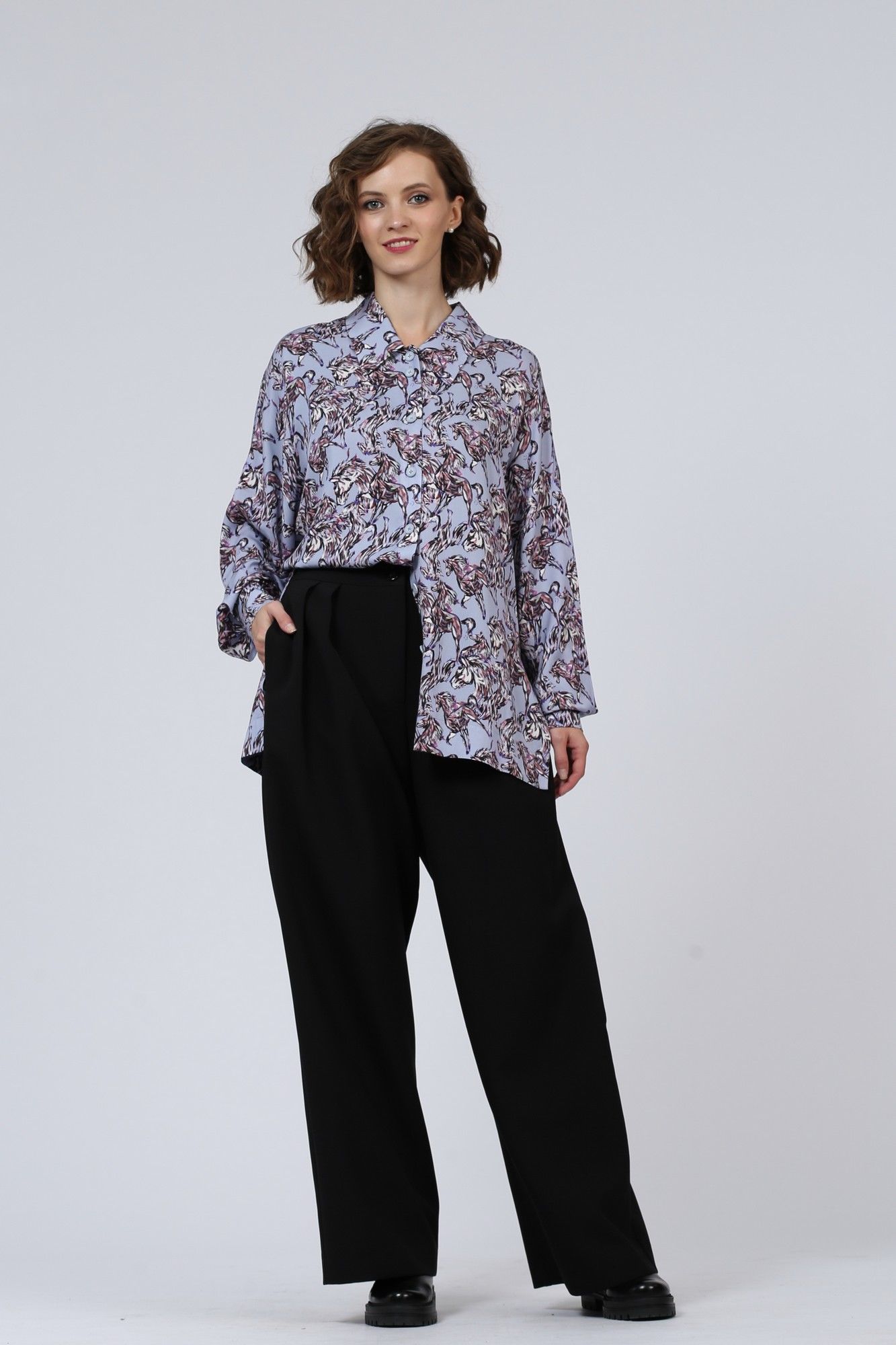 Блузы Полинушка 149 сиреневый